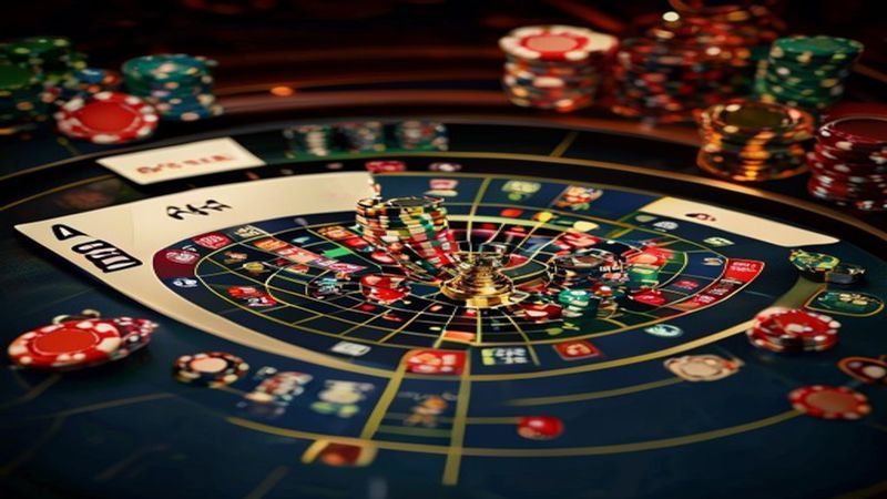 Minh họa bàn baccarat trực tiếp tại HUTBET